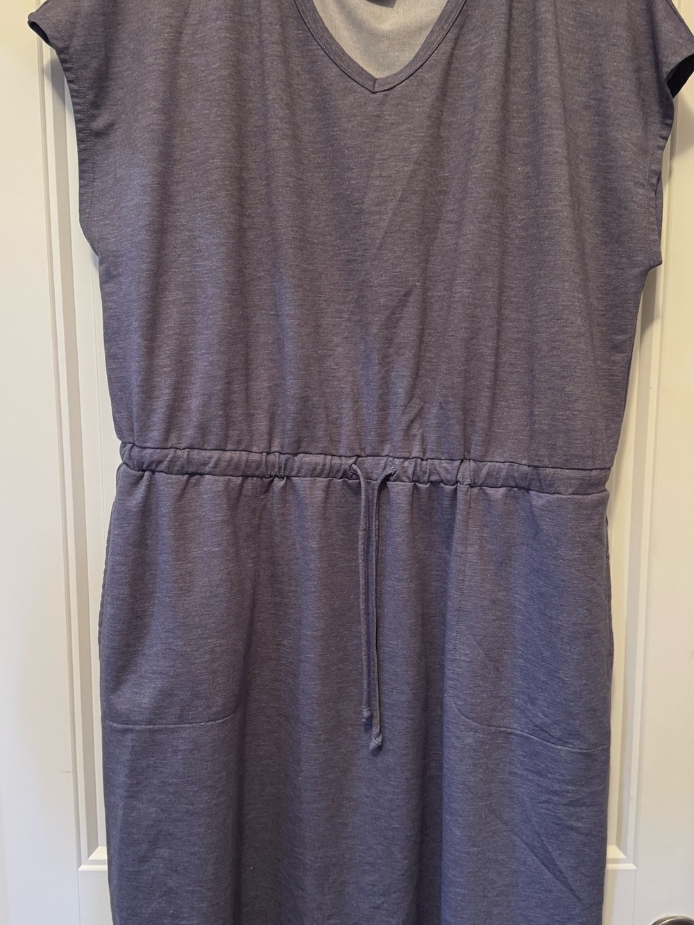 32 Degrees Heathered Purple Drawstring Waist Dress